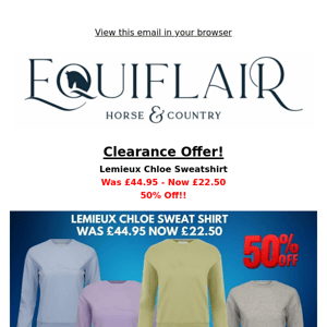 Clearance Offer - 50% Off Lemieux Chloe Sweatshirt