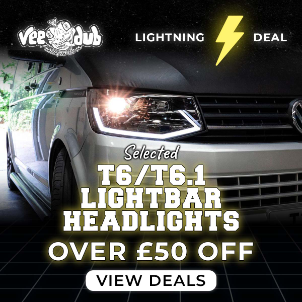 VW T6.1 Black Lightbar Headlights - Vee Dub Transporters