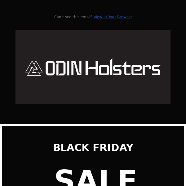 LAST CHANCE: Huge savings - 25% off site-wide at Odin Holsters