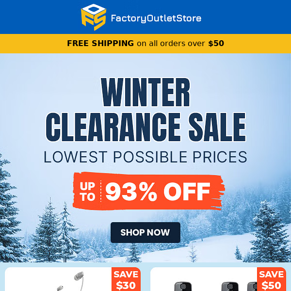 Winter Clearance Sale - Up to 93% OFF