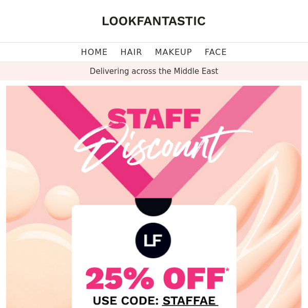 Staff Discount ‎‍💼 25% Off