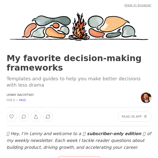 My favorite decision-making frameworks