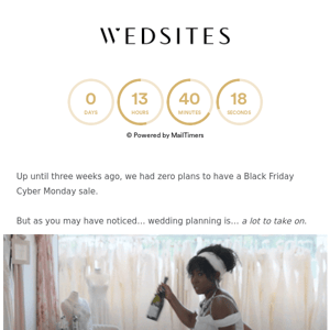 Why there’s never been a better time to get inside WedSites