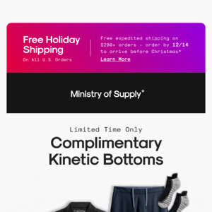This Week's Promo: Complimentary Kinetic Bottoms ($128 value)