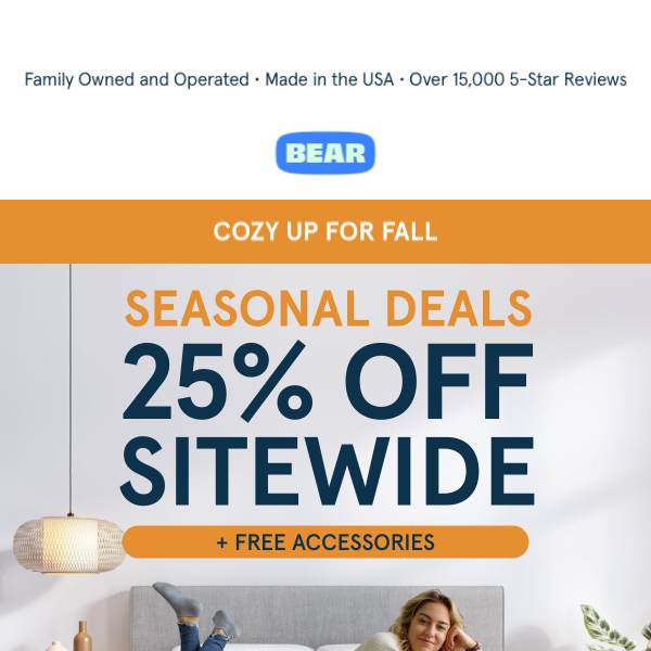 Cozy Up for Fall with 25% Off Sitewide