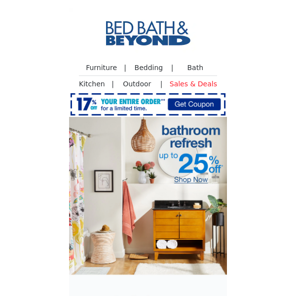 Up to 25% Off Must-Have Bathroom Updates 🧖