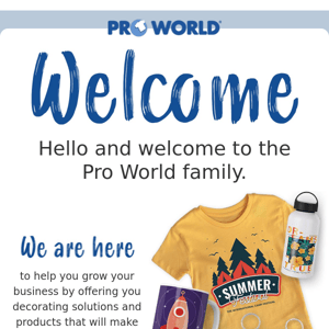 Welcome to Pro World!