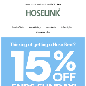 LAST CHANCE To Get 15% Off Retractable Hose Reels