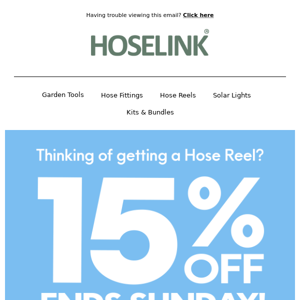 LAST CHANCE To Get 15% Off Retractable Hose Reels