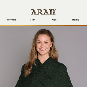 Half Price Aran Poncho: Limited Time Offer!