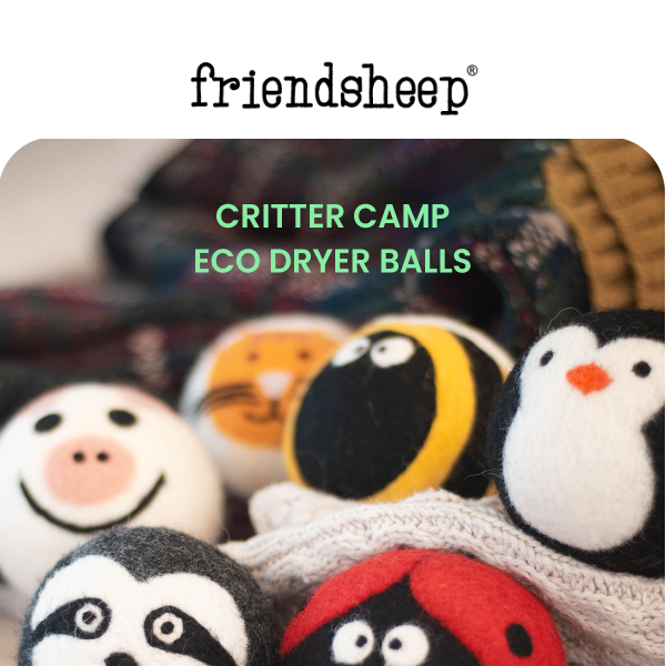Back in Stock - Critter Camp Eco Dryer Balls 🐝 🐧🐷