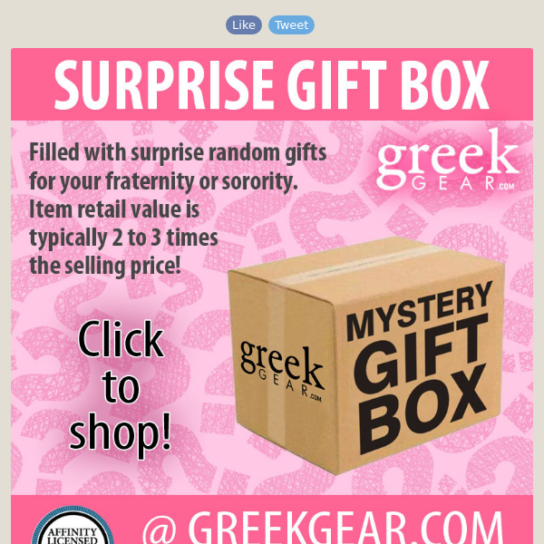 Our Greek Gifts Only Surprise Boxes Will Sell Out Fast!