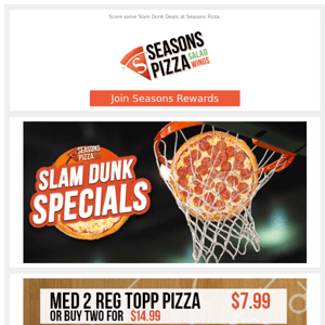 Pizza and Wing Deals that are a Slam Dunk.