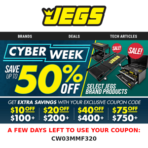 👉🏻Act Now: Cyber Week Extension Coupon & Extra Savings Won't Wait