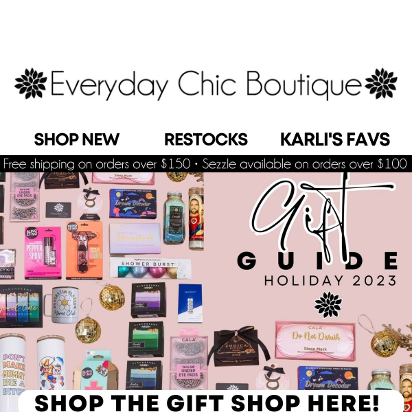 THE ECB GIFT GUIDE IS OFFICIALLY HERE 🎁✨ Shop Holiday 2023! 🎄