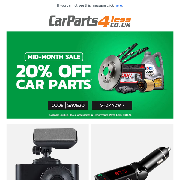 Don't Miss Out On 20% Off Tech for Your Car