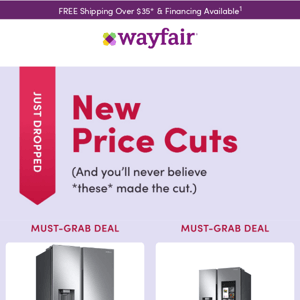*Price drops* on refrigerators? YEP.