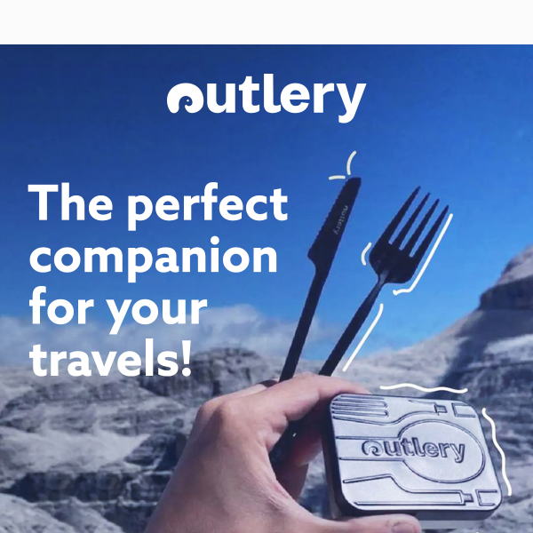 Eat on the go with Outlery's compact and lightweight cutlery