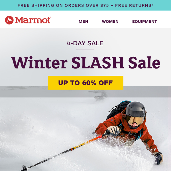 ⛷️ Winter SLASH Sale | Up to 60% OFF ski gear