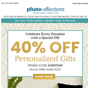 🌟 Brighten Their Special Day 🌟 Save 40% on All Photo Gifts