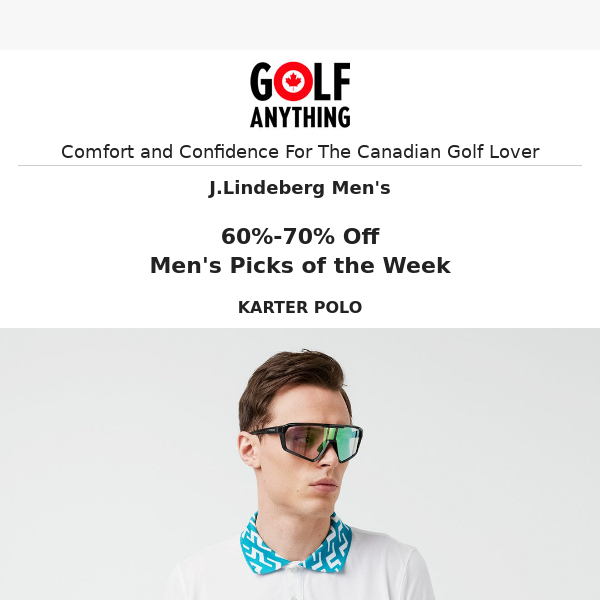 60%-70% Off J.Lindeberg Mens Picks Polo's / Midlayers / Pants