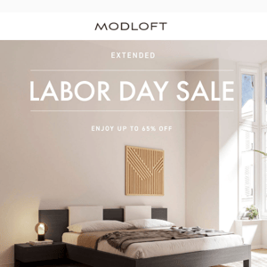 Last Chance Labor Day Savings at Modloft!