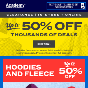 Up to 50% Off Clearance — SAVE NOW!