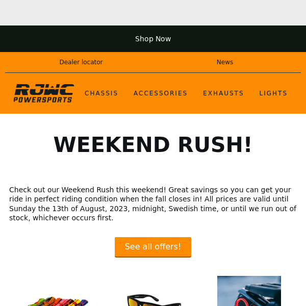 RJWC WEEKEND RUSH!