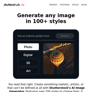 NEW! 100+ styles to generate unique AI images