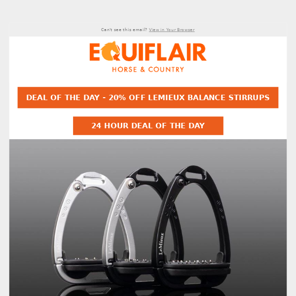 Deal of the Day - 20% Off Lemieux Vector Balance Stirrups