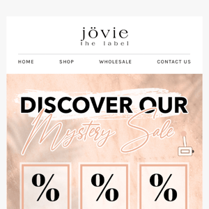 Jovie The Label ! Test Your Luck On Our First Mystery Sale🎲✨