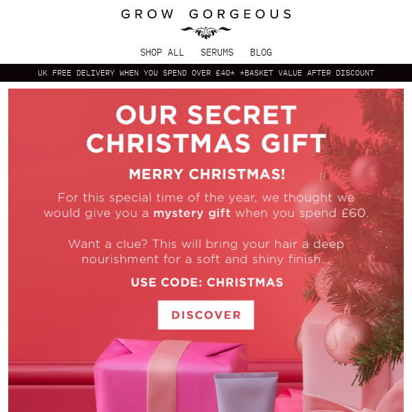 Get a mystery gift when you spend £60 ...