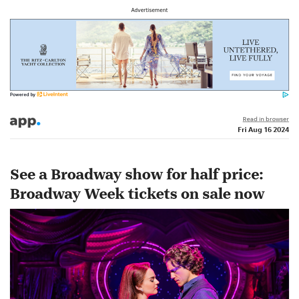 Top Stories Fall 2024 Broadway Week tickets are on sale now. Here's