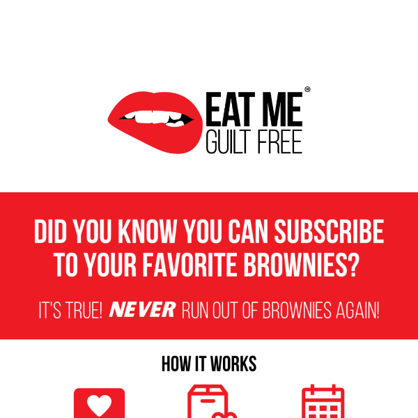 Subscribe & Save. Never run out of brownies again! 😋🥳🔄