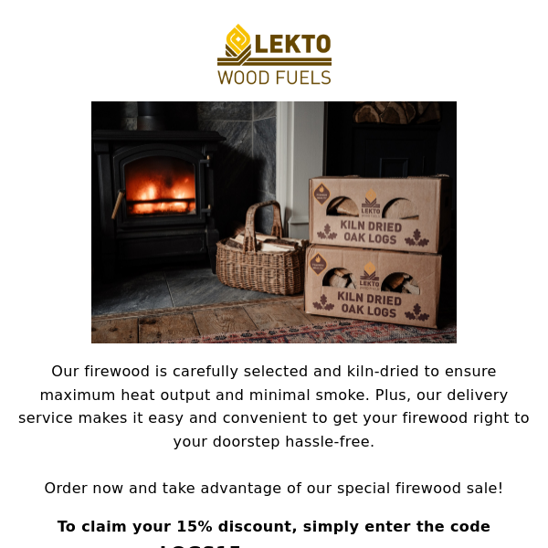 (1) New Message: 15% OFF Firewood