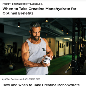 How to Take Creatine For Optimal Benefits