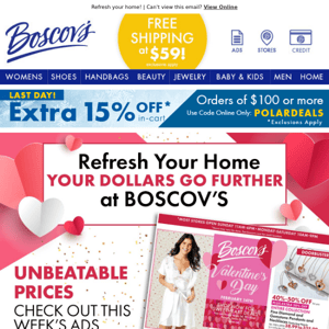 Your Dollars Go Further @ Boscov’s