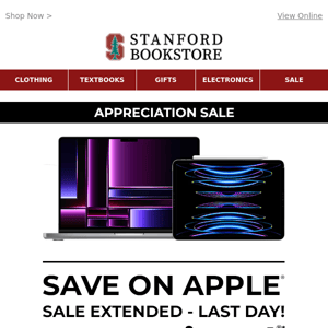LAST CHANCE! Apple Sale EXTENDED for ONE DAY!