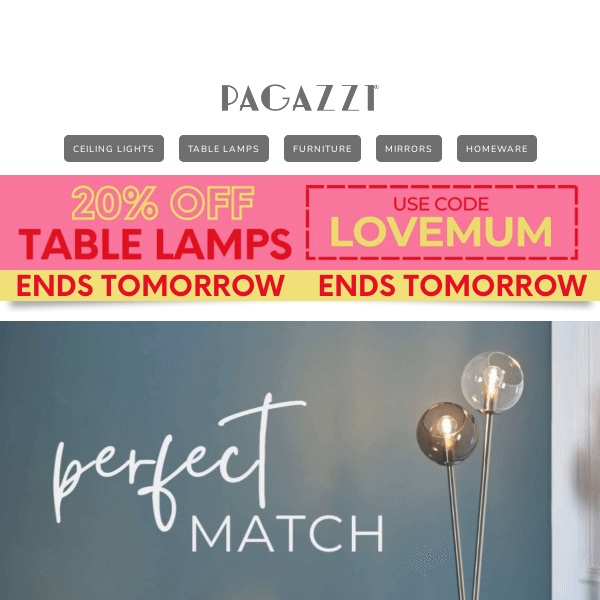 💞Grab your perfect match + 20% Off table lamps