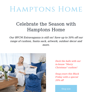 🌟 🔥Hamptons Home BFCM Sale Continues | Up to 50% OFF!