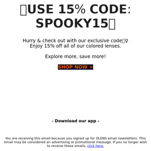 LAST HOURS🎃15% Code Expires Soon!