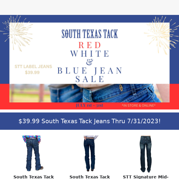 It's Time for a Red, White, & Blue Jeans Sale!