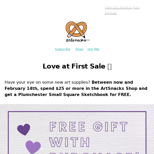 FREE Plumchester Sketchbook with $25+!
