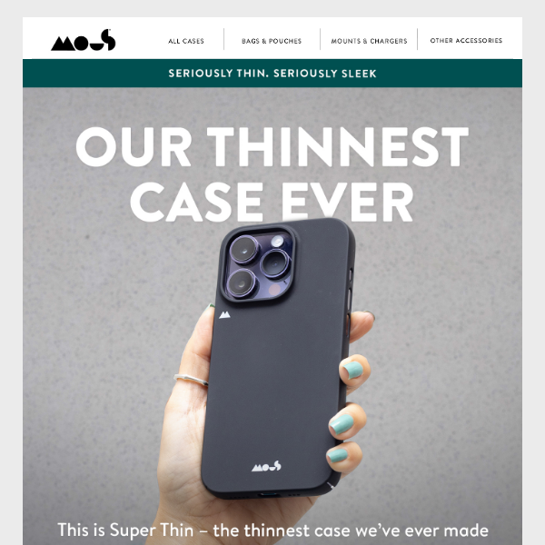 Our thinnest phone case yet !