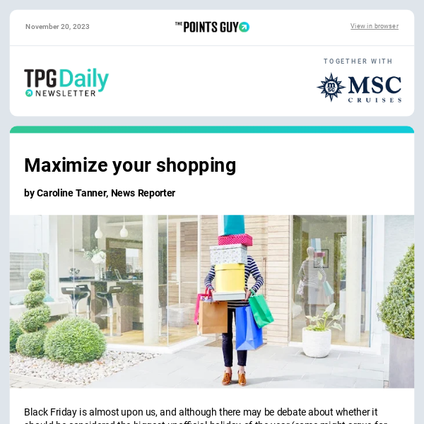 ✈ How to Maximize Black Friday Shopping, a Pre-Holiday Reminder Before You Fly & More Daily News From TPG ✈