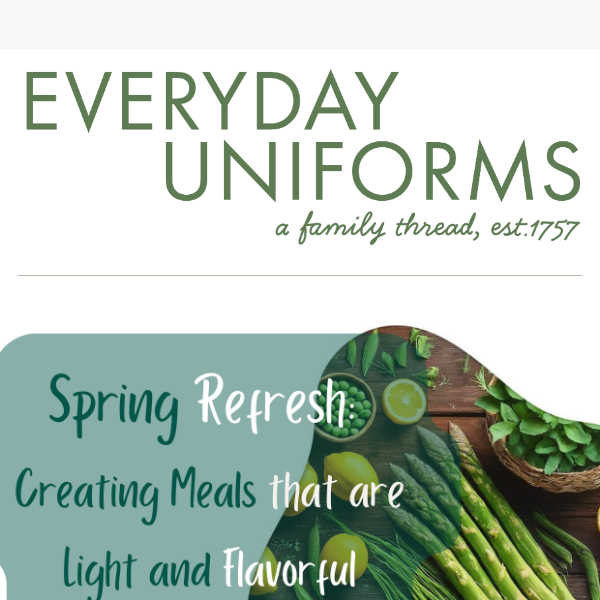 Spring Refresh:  Creating meals that are light and flavorful