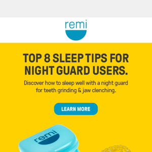 Sleep tips for night guard users