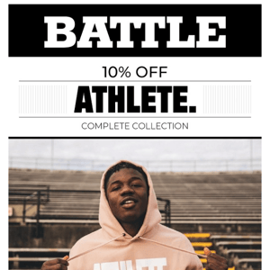 10% OFF 🚨 ATHLETE apparel: Hoodies & Tee's