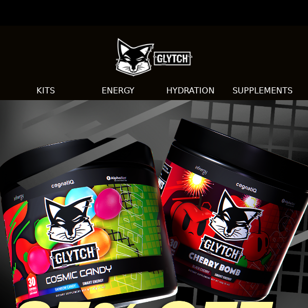25% Off & Enter To Win 6mo. Supply of GLYTCH! 🏆