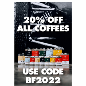 20% OFF Coffees EXTENDED 🏁